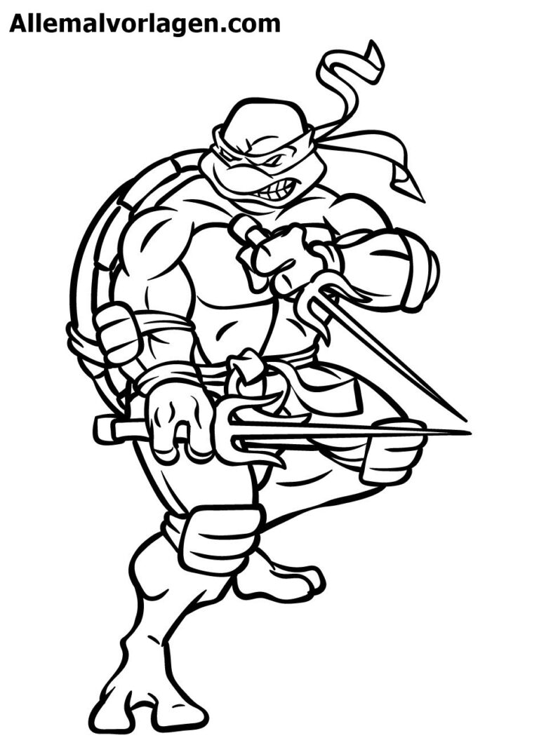 ausmalbilder ninja turtles raphael
