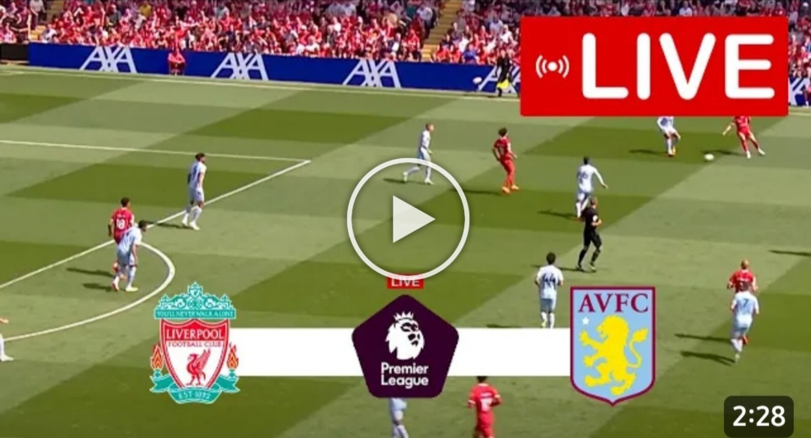 Watch: Liverpool vs Aston Villa| Premier League|FREE HD