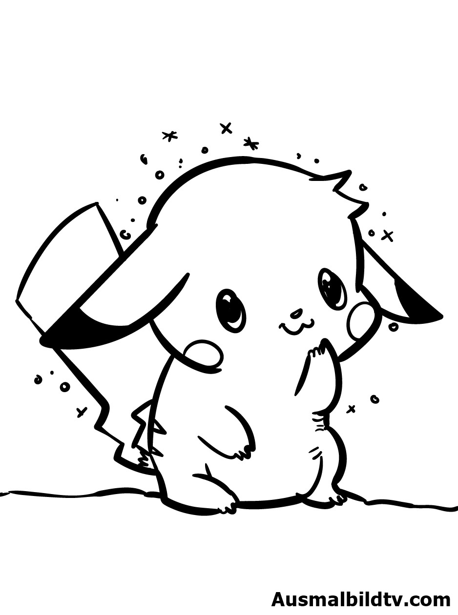 pikachu ausmalbilder süß