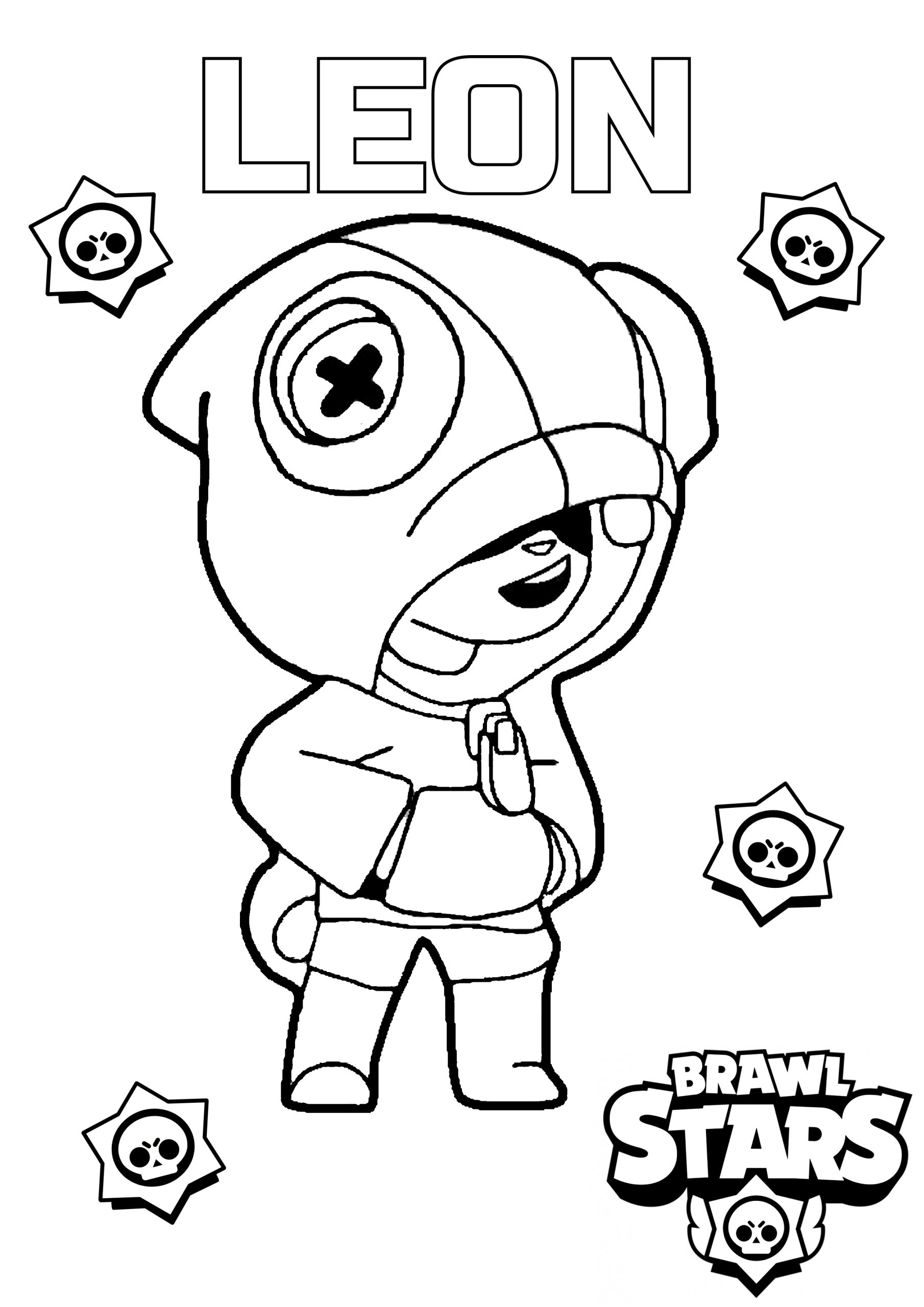 brawl stars ausmalbilder leon