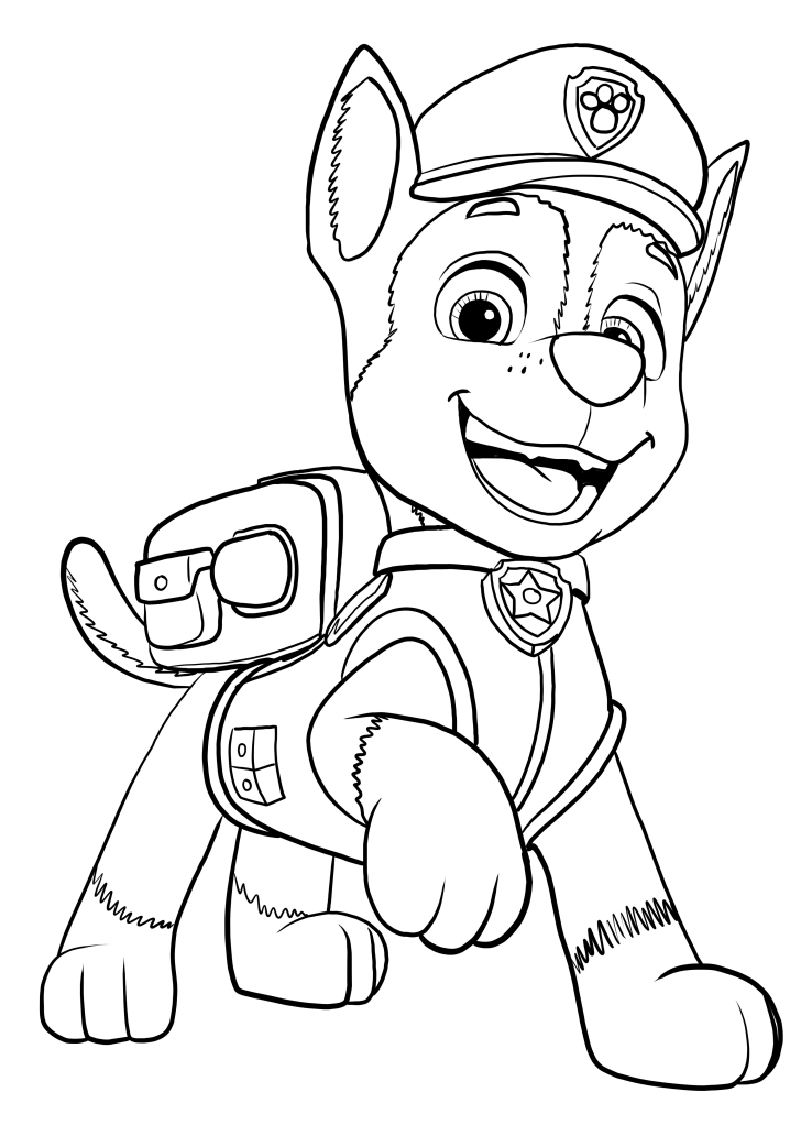 ausmalbilder chase paw patrol