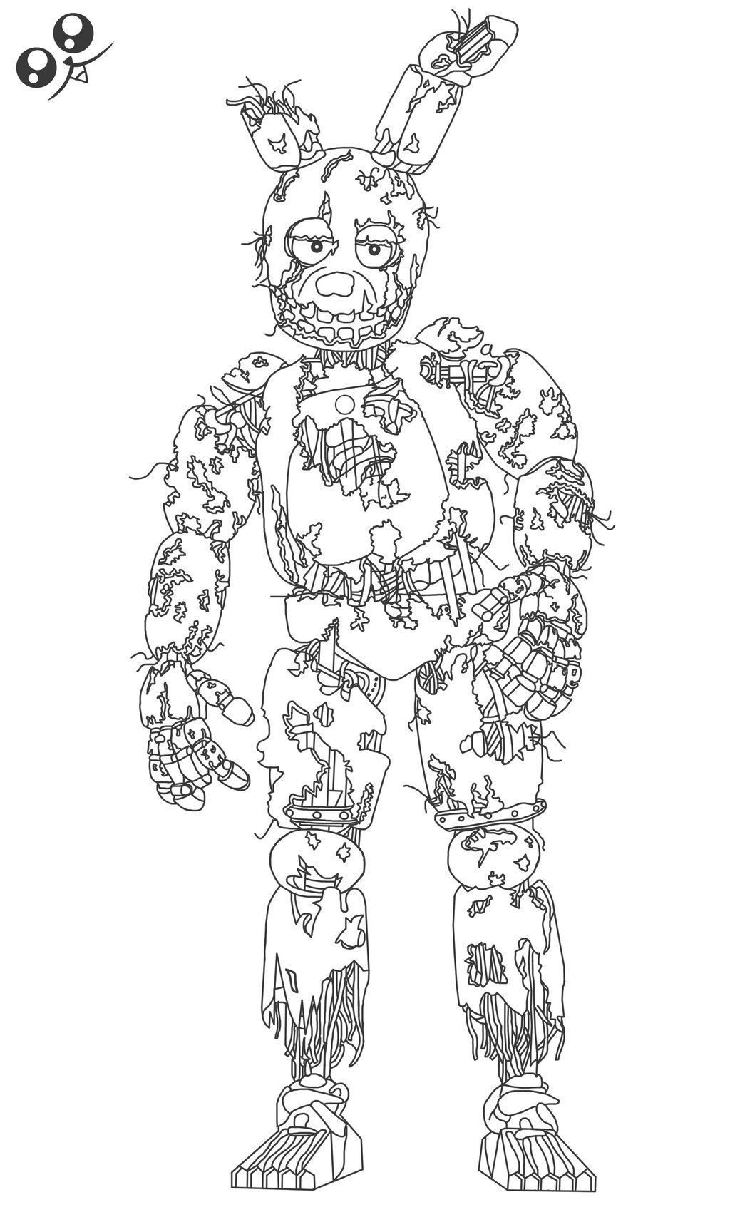 fnaf ausmalbilder springtrap