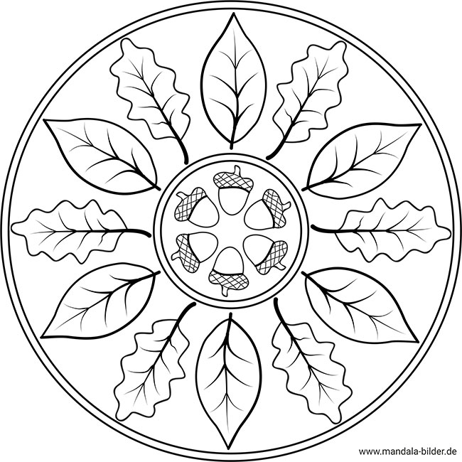 ausmalbilder mandala herbst