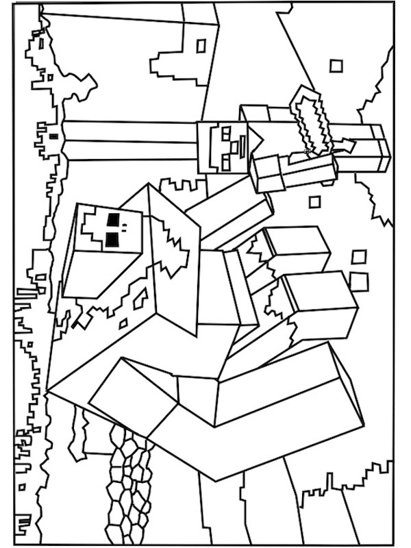 ausmalbilder minecraft monster