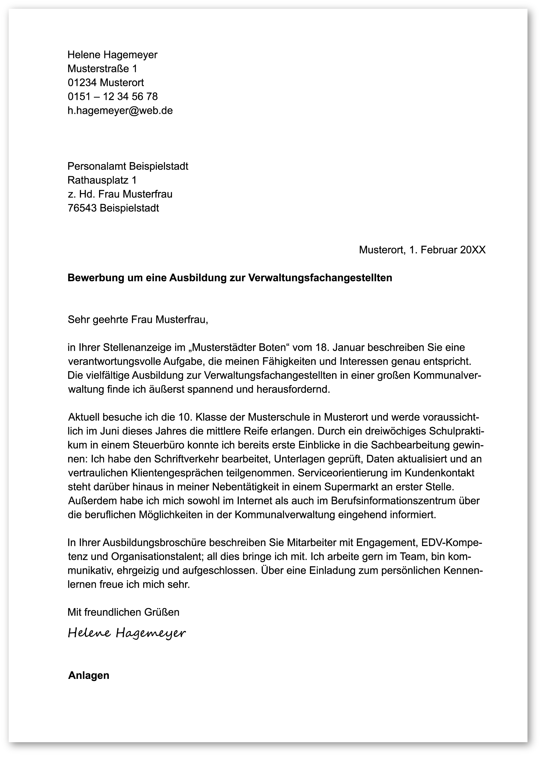  Ausbildung Bewerbungsschreiben Bildidee 