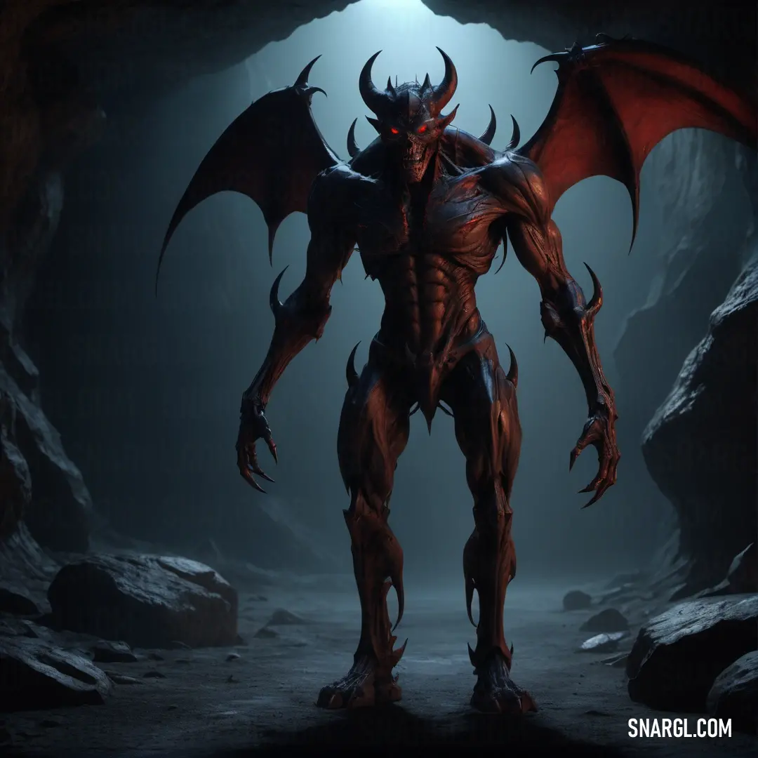 Demon Slayer 2026 Scary Demon Monster In Hell. Created With Generative Ai. Stock