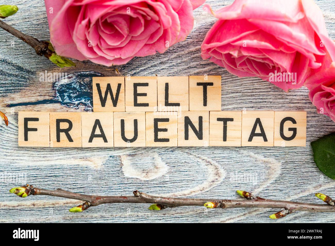  February 21, 2024: International Women s Day, greeting lettering on Illustration 