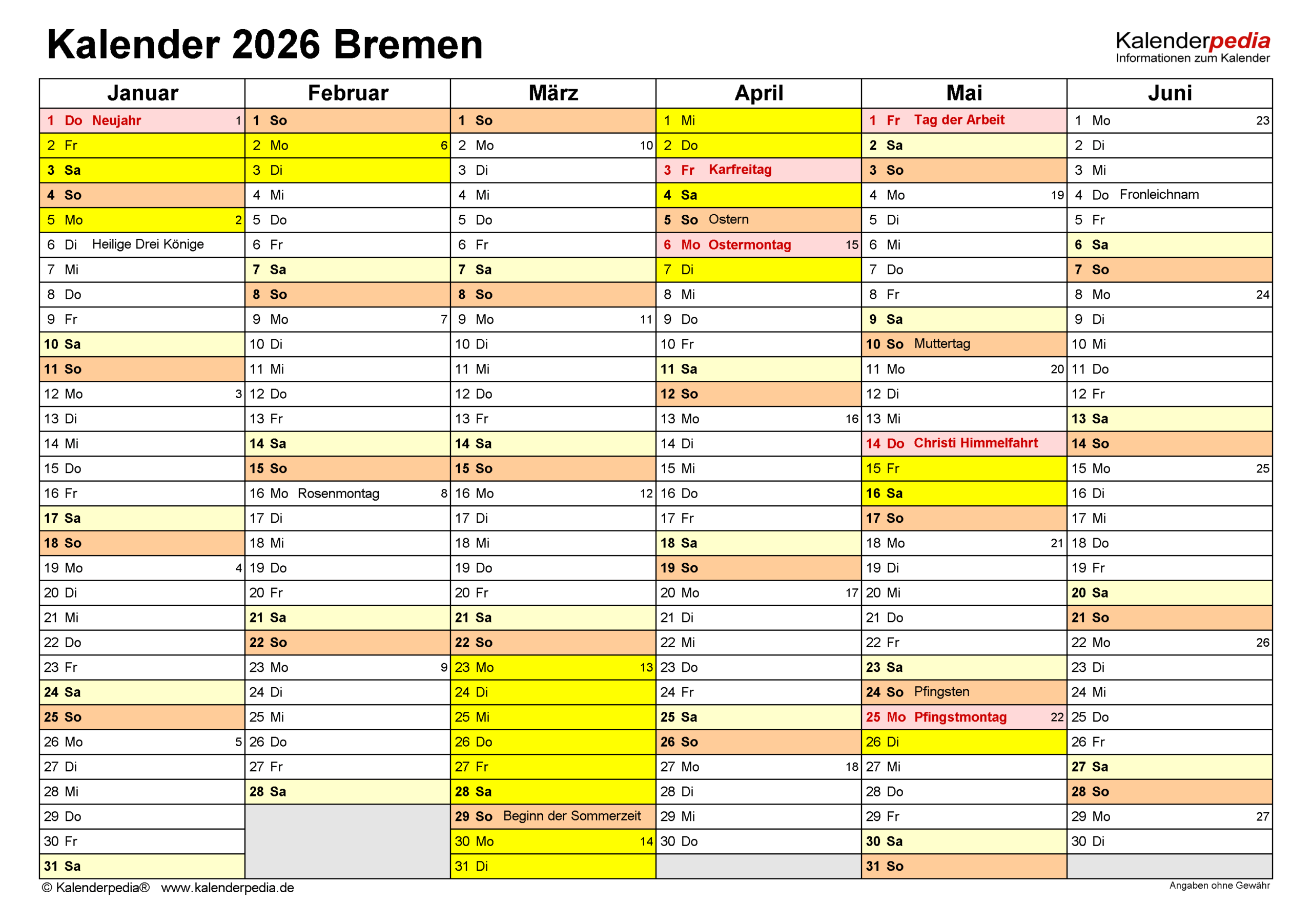 Kalenderpedia 2026 Niedersachsen Kalender 2026 Dengan Warna Biru Dan Kuning Vektor, Kalender, Kalender
