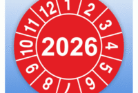 Ab 2026 Jährlich Tüv 100 Prüfplaketten Weiß ø 10 Mm Aus Pvc-folie