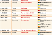 Brückentage Bw 2026 Kalender 2026 Baden-württemberg: Word-vorlagen Mit Ferien Brückentage Bw 2026 Kalender 2026 Baden-württemberg: Word-vorlagen Mit Ferien