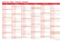 Halbjahr Bayern 2026 Halbjahreskalender 2026/2027 Als Pdf-vorlagen Zum Ausdrucken Halbjahr Bayern 2026 Halbjahreskalender 2026/2027 Als Pdf-vorlagen Zum Ausdrucken