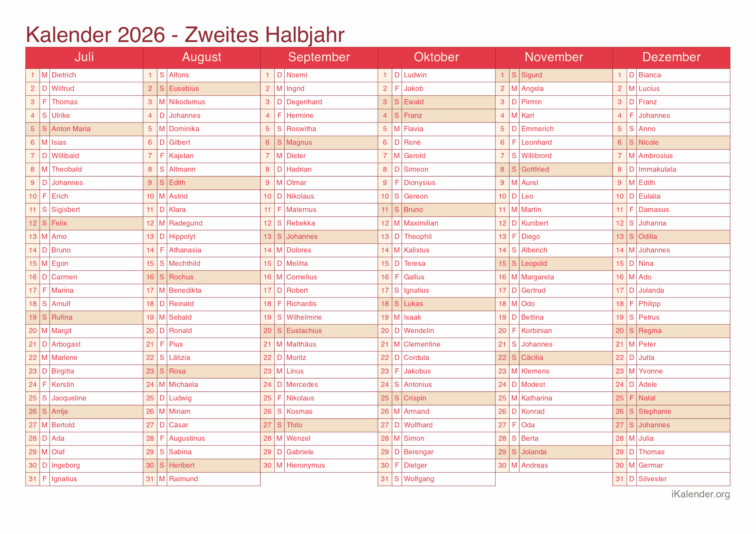 Halbjahr Bayern 2026 Halbjahreskalender 2026/2027 Als Pdf-vorlagen Zum Ausdrucken