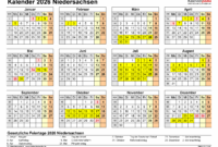 Wann Sind Sommerferien 2026 In Niedersachsen Kalender 2026 niedersachsen: Ferien, Feiertage, Pdf-vorlagen