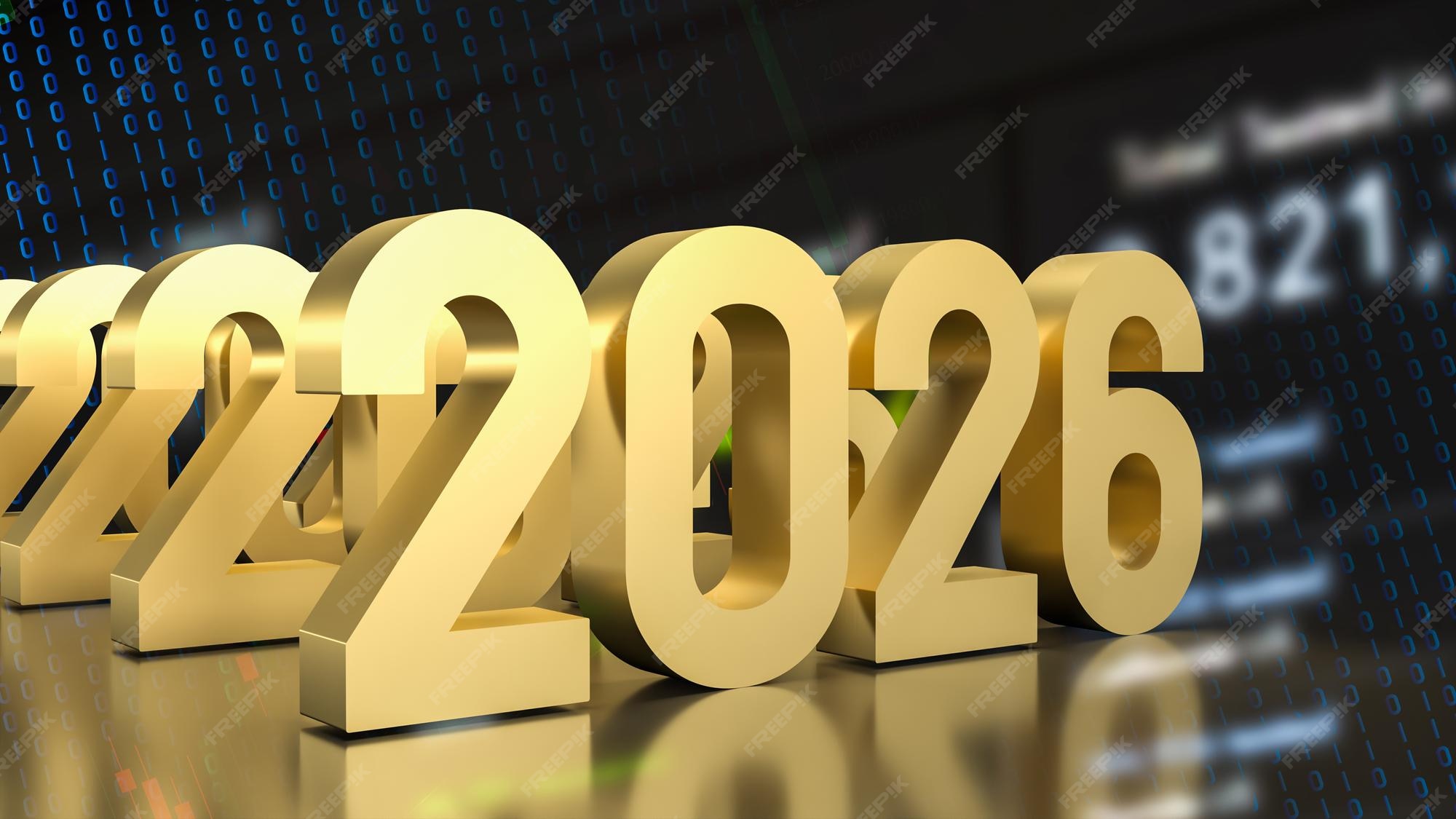  The 2026 year for Business concept 3d rendering 