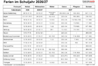 Sh Sommerferien 2026 Ferien Im Schuljahr 2026/27 In Deutschland (alle Bundesländer)