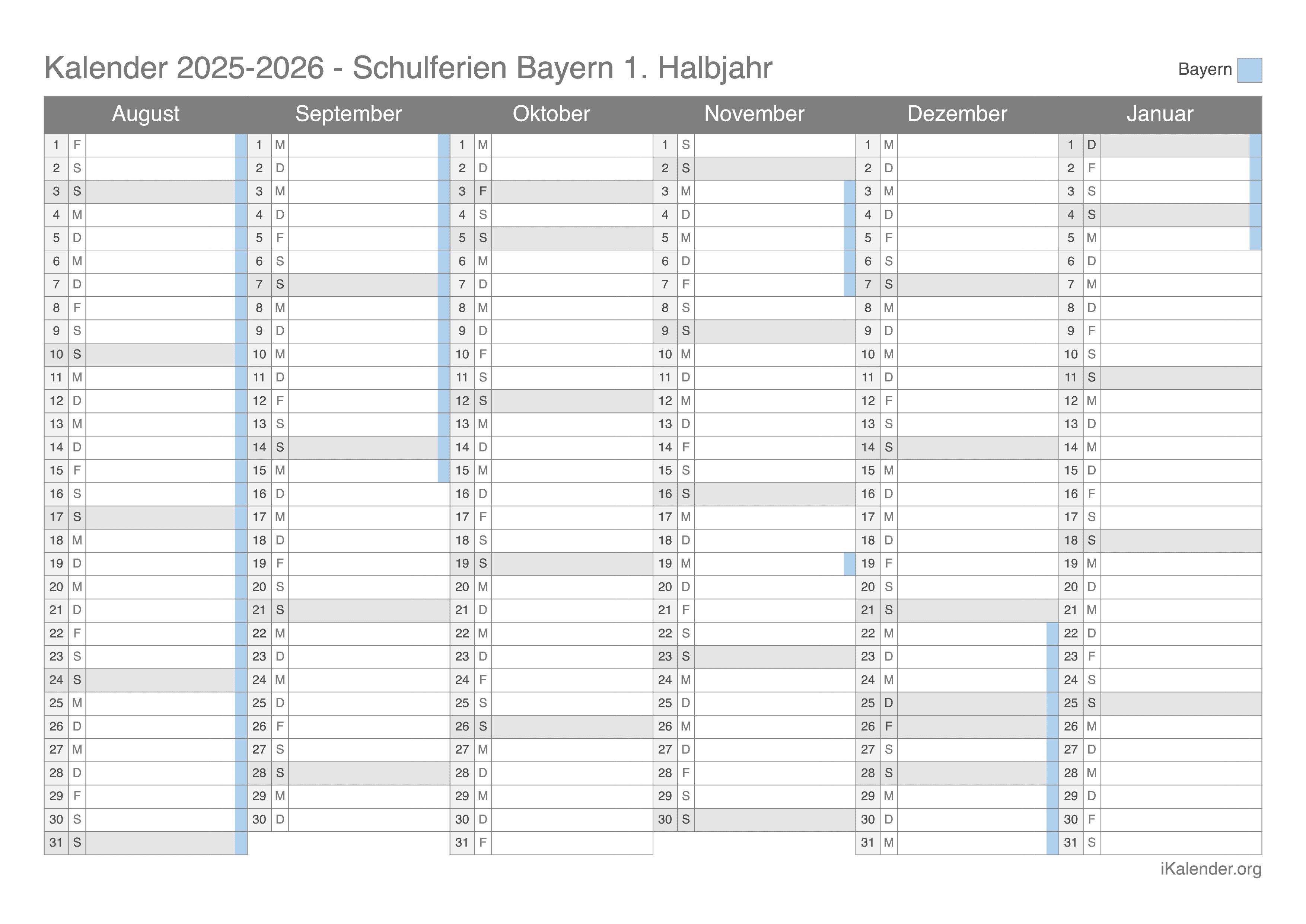  Schulferien Bayern 2025-2026 – Termine und Kalender 