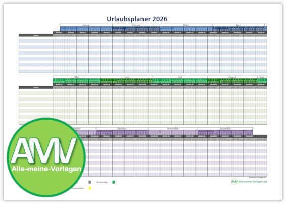  Planer 2026 Archive - Alle-meine-Vorlagen.de 