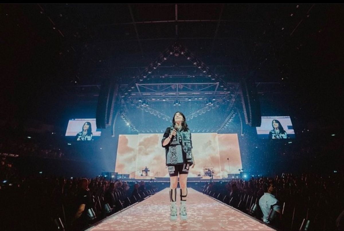  Billie Eilish performing at The Mercedes Benz Arena in Berlin, Germany Illustration 