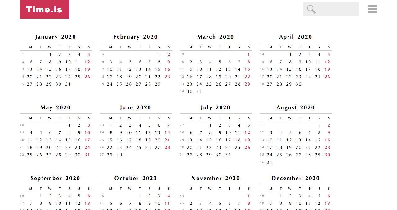  2026 calendar Motiv 