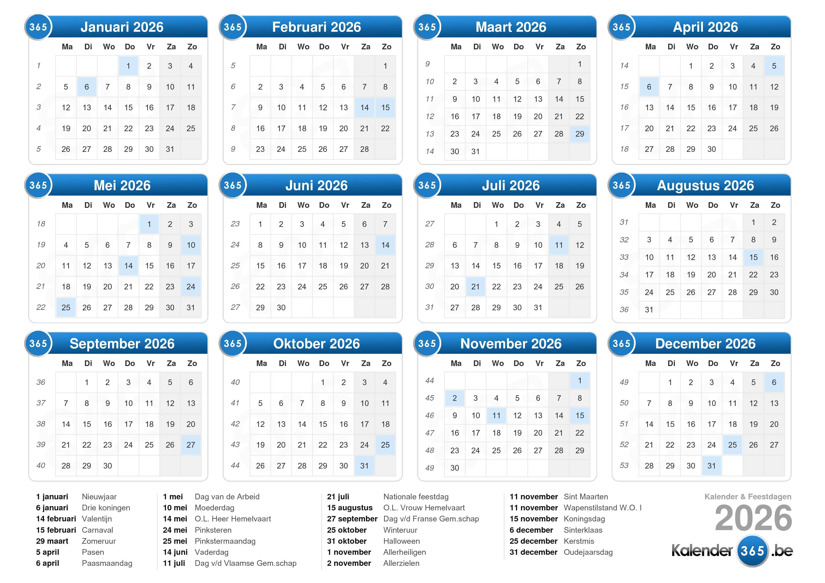  Kalender 2026 Illustration 