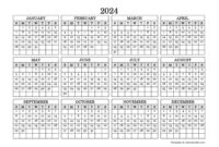 Free Printable Desktop Calendar 2025 Printable 2025 Annual Calendars // Instant Download