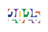 Happy New Year 2025 Background Images Premium Vector