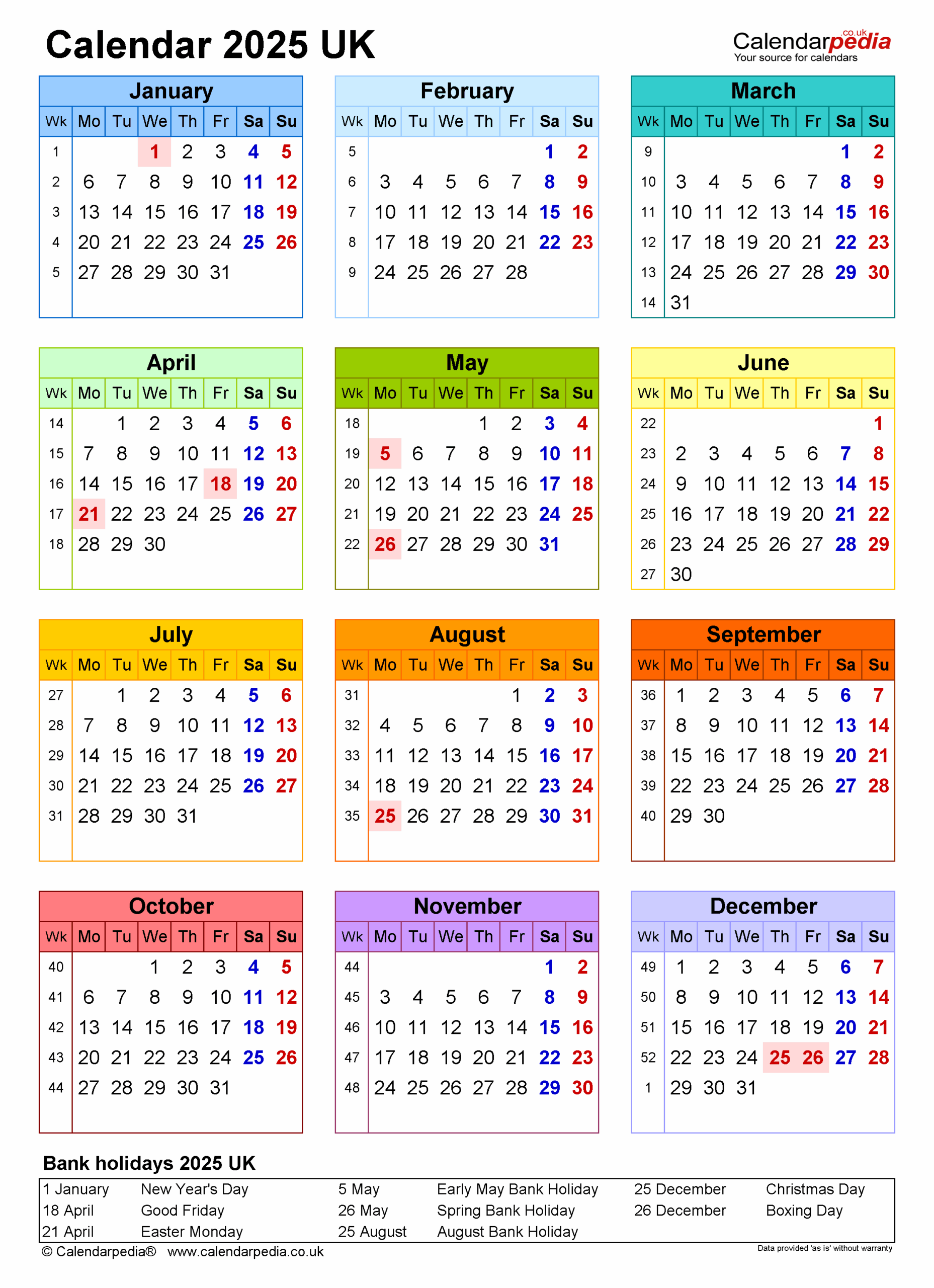 2025 Calendar With Holidays Printable Free Calendar Of Daily Holidays 2025 Usa