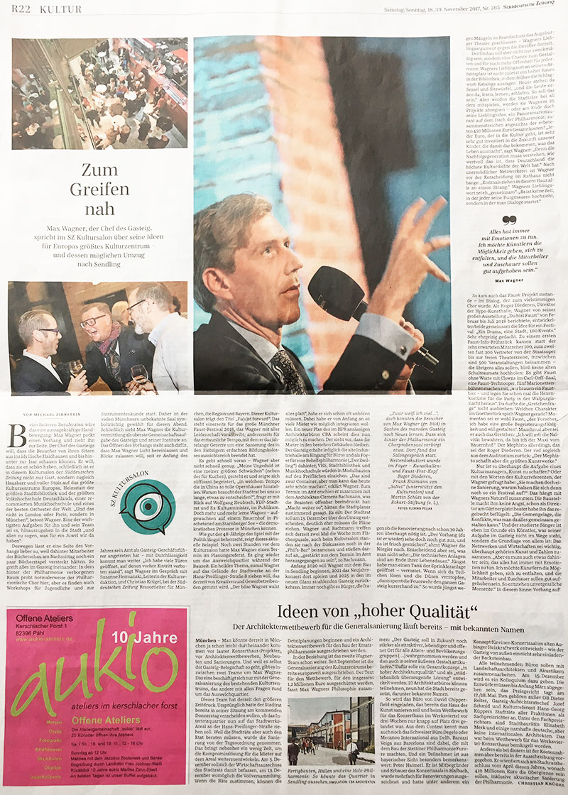 Süddeutsche Zeitung - Gasteig/HP8 - CBA Clemens Bachmann Architekten
