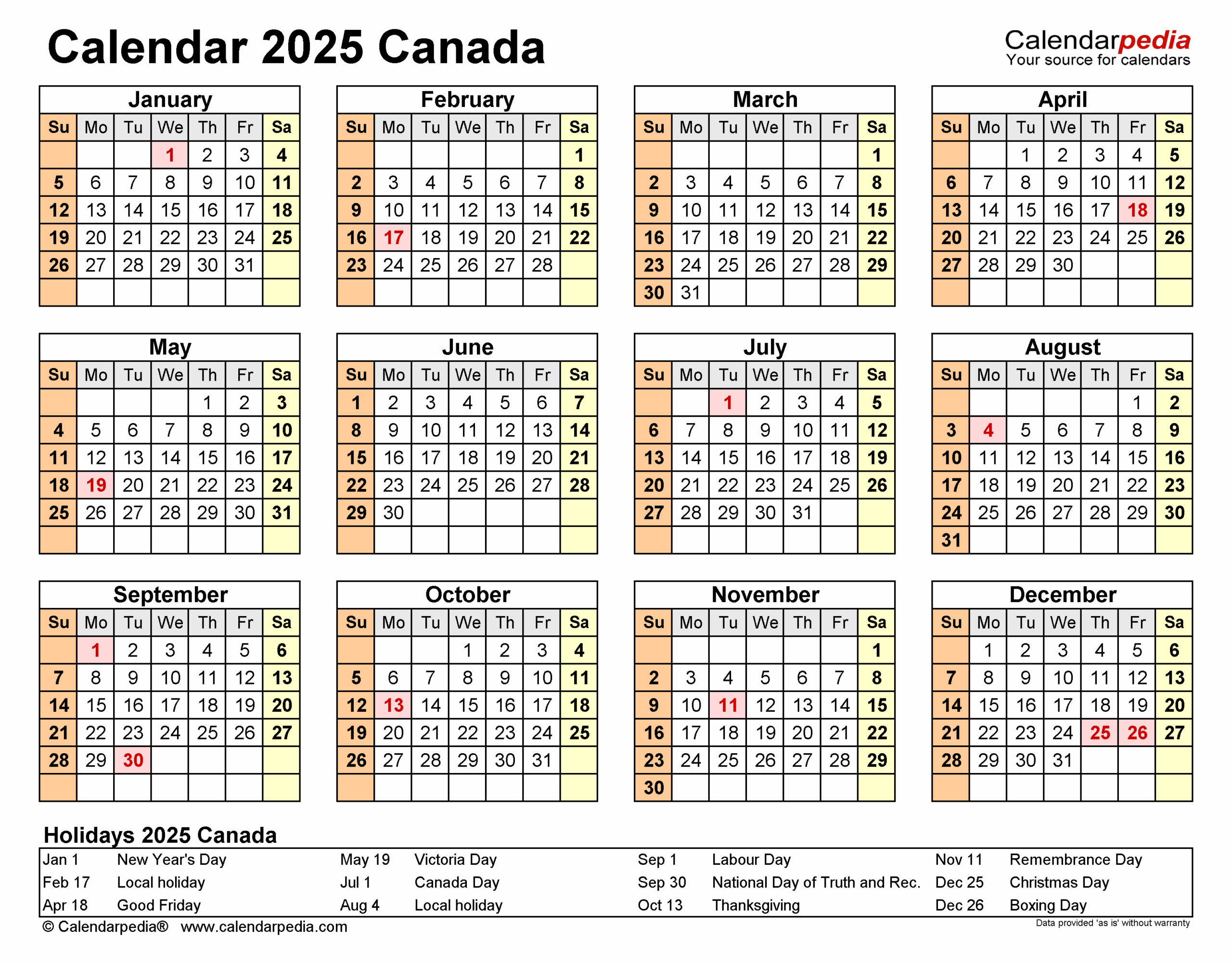 2025 Calendar Canada With Holidays 2023 Calendar Templates And Images