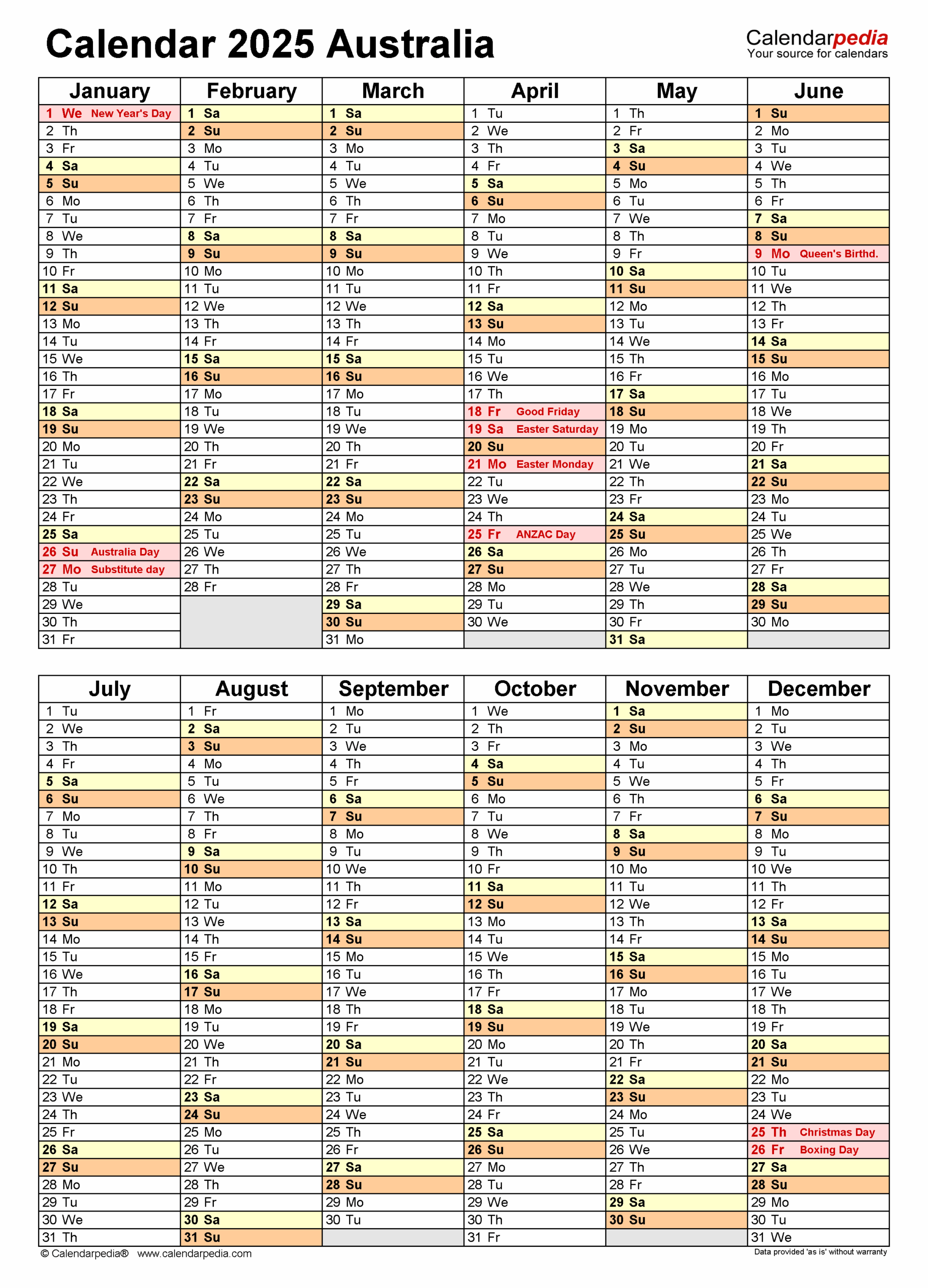 New Year 2025 Calendar 2025 Holiday Calendar Dates Australia 2025 Unbelievable