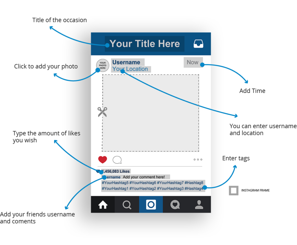 Instagram Frame Template & Photo Booth | InstaFrame | Marco para fotos