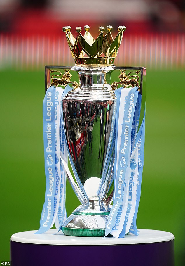 Man City Trophy Cabinet Man City Lift The Premier League Trophy