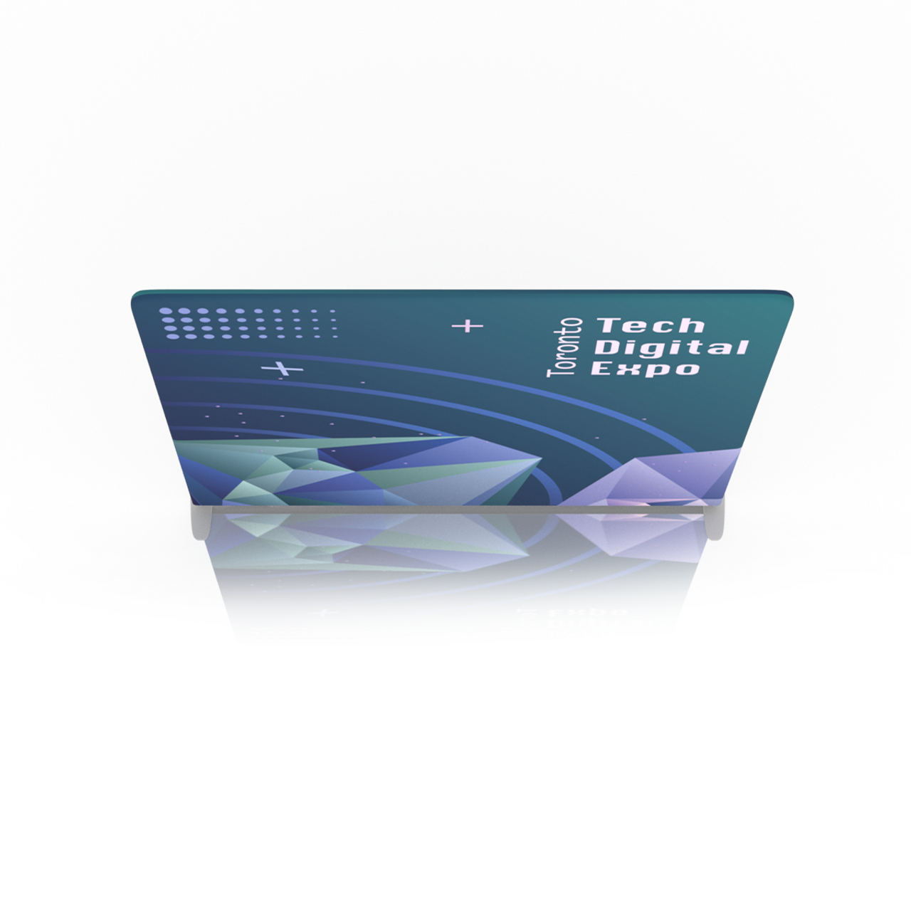 Digital Tech Background Booth Premium Photo