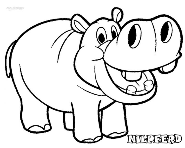 ausmalbilder nilpferd
