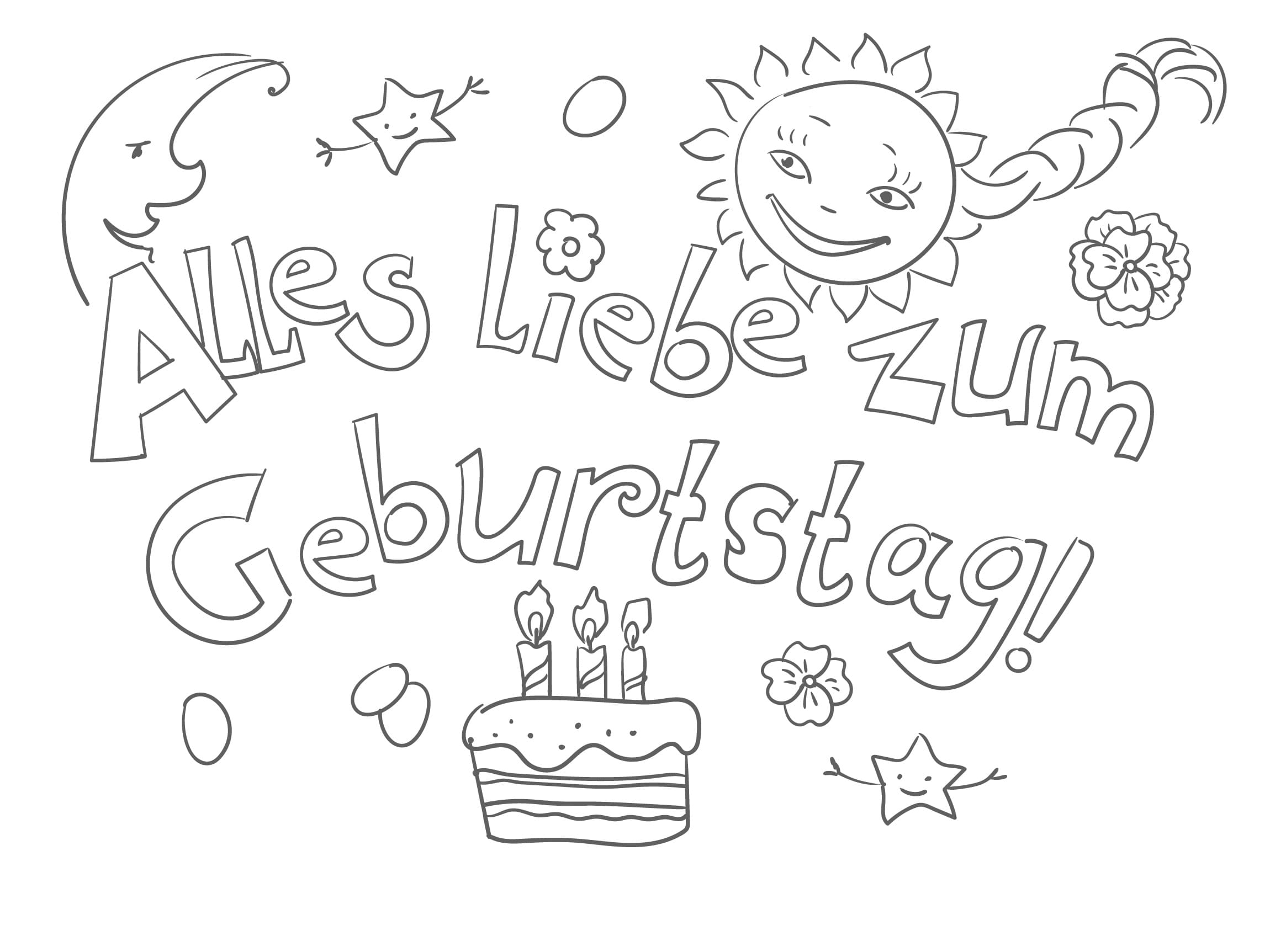 ausmalbilder oma geburtstag