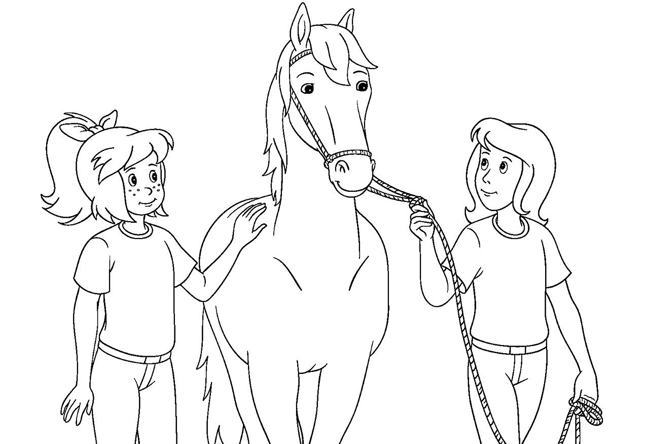 ausmalbilder bibi und tina zum ausdrucken