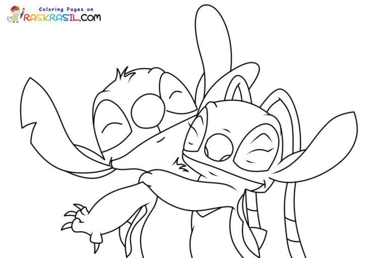 Ausmalbilder Stitch Und Angel