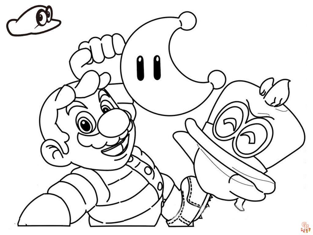 Ausmalbilder Mario Odyssey