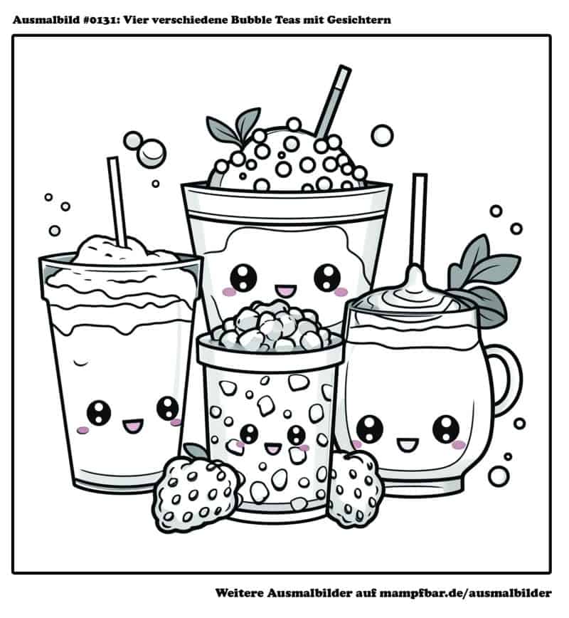 ausmalbilder bubble tea