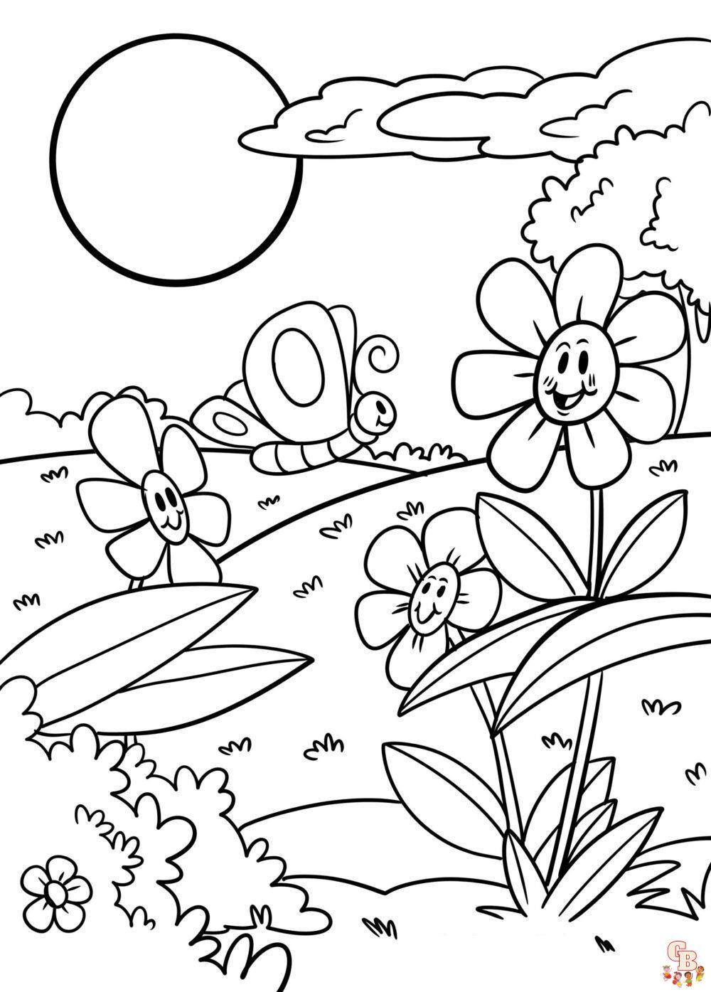 ausmalbilder frühling pdf