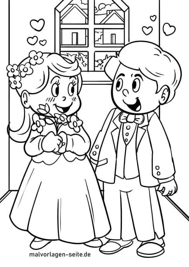 ausmalbilder hochzeit pdf
