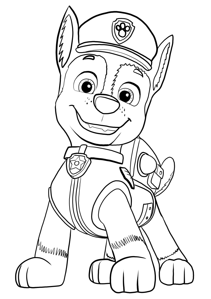 paw patrol ausmalbilder chase