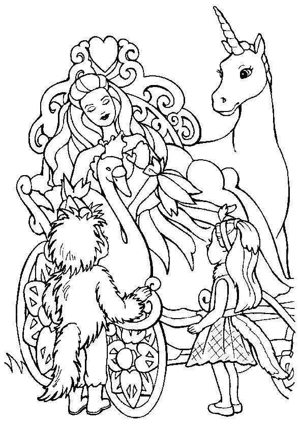 ausmalbilder fee und einhorn