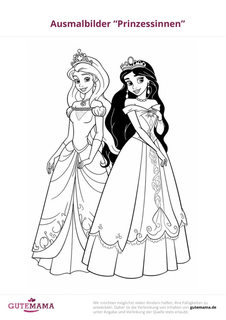 prinzessin ausmalbilder zum ausdrucken