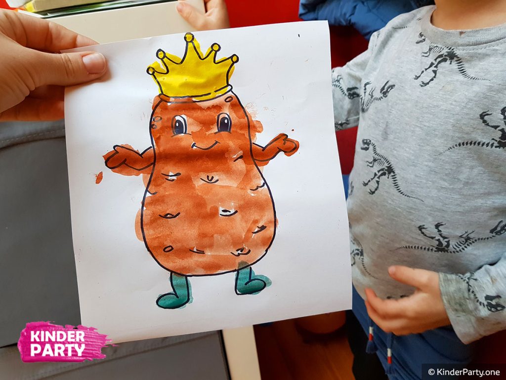  Ausmalbilder Kartoffelkönig Illustration 