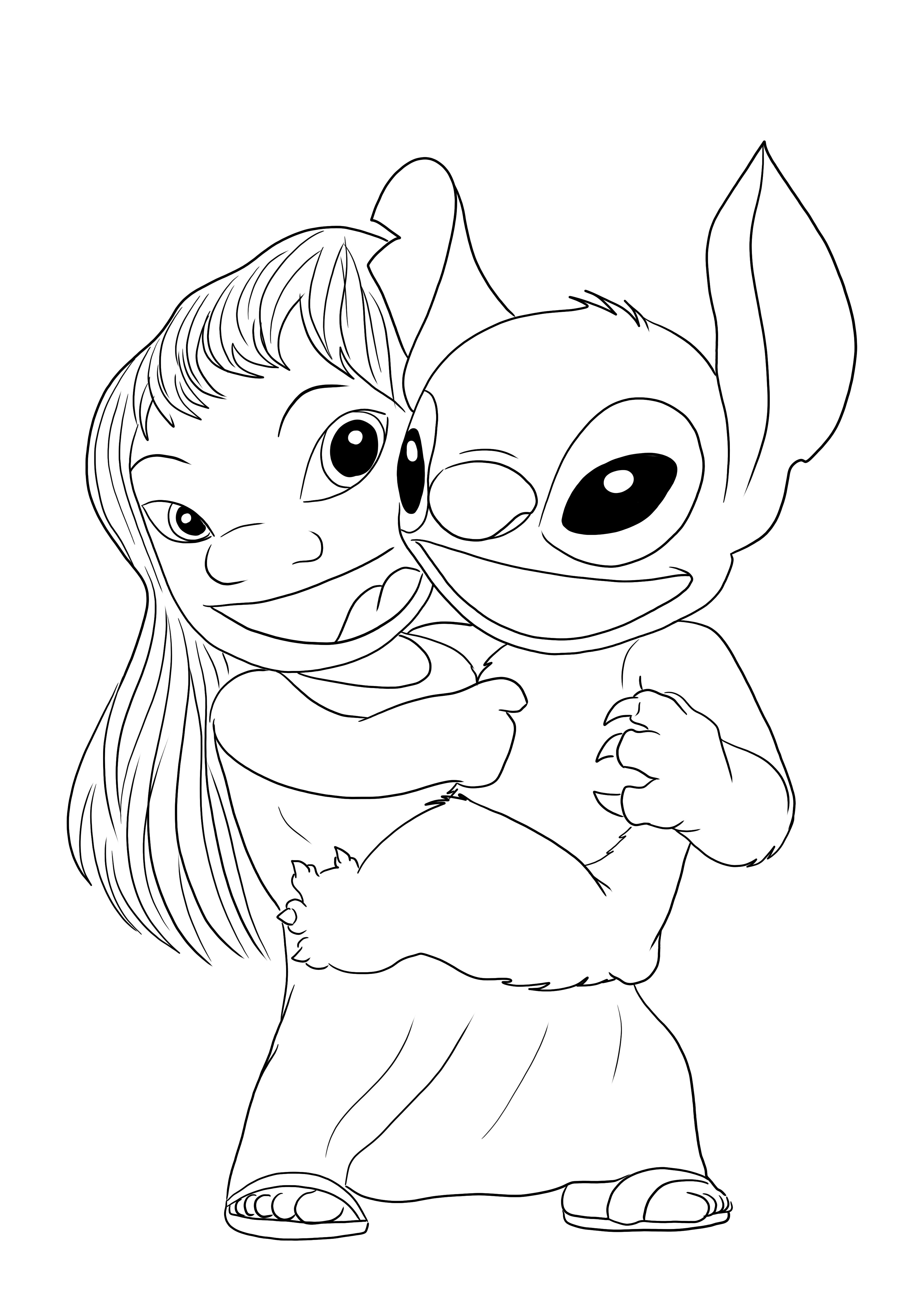 süß ausmalbilder stitch