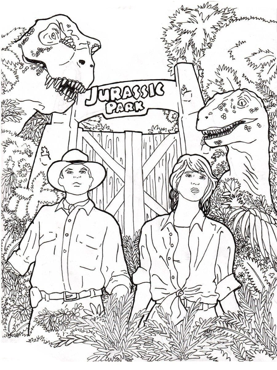 Ausmalbilder Jurassic Park