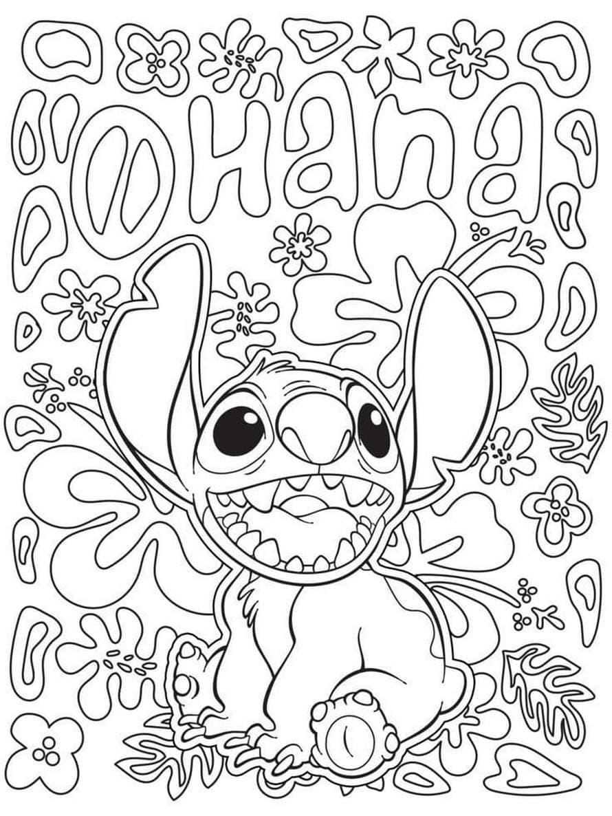 süß ausmalbilder stitch