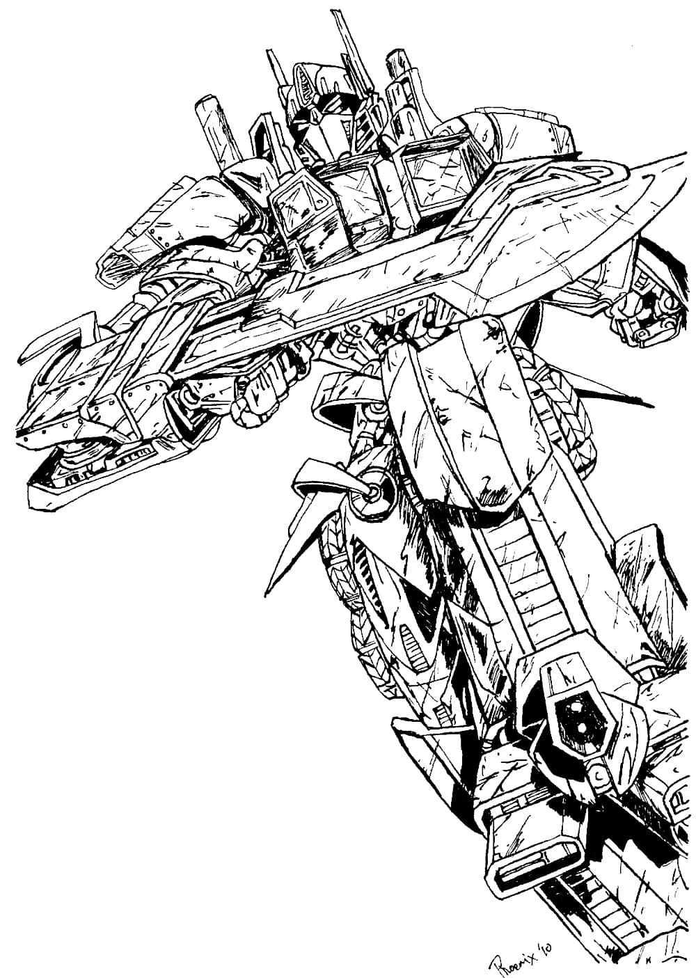 Ausmalbilder Transformers Optimus Prime