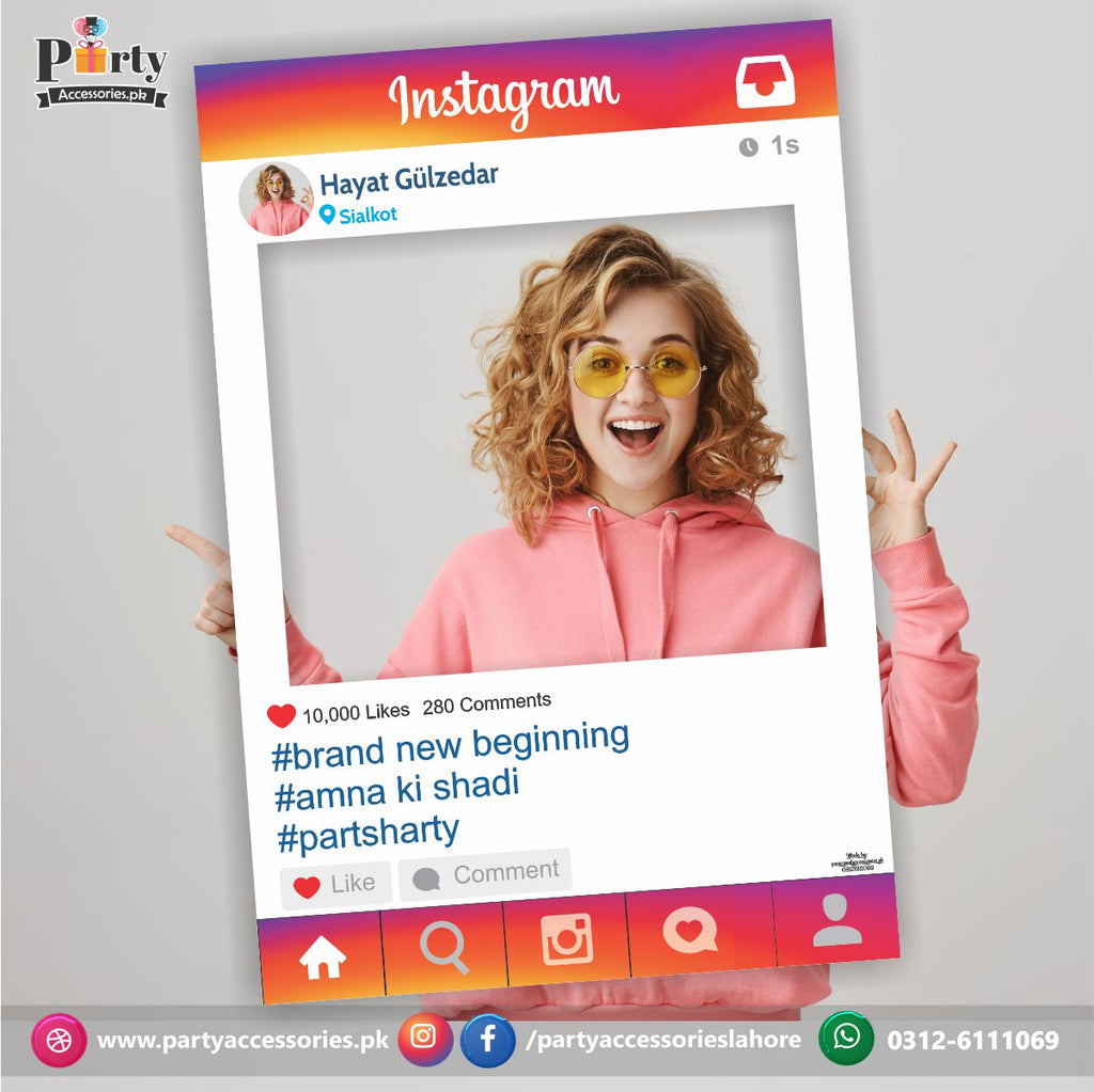 Instagram Photo Booth Template Example Printable Instagram Party Photo Booth Frame Instant Download